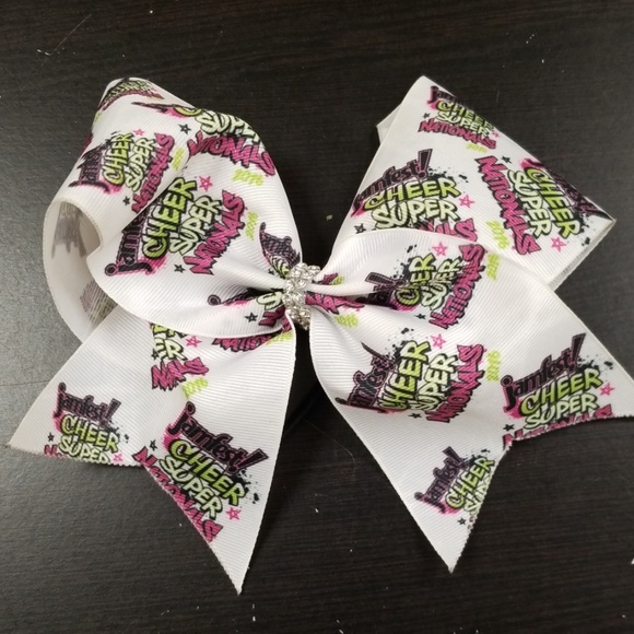 Jamfest Cheer Super Nationals white neon bow - Picture 1 of 6